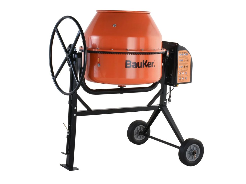 Mezcladora de concreto 1 bulto, marca Bauker