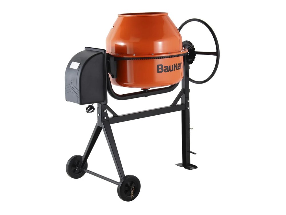 Mezcladora de concreto 1/2 bulto, marca Bauker