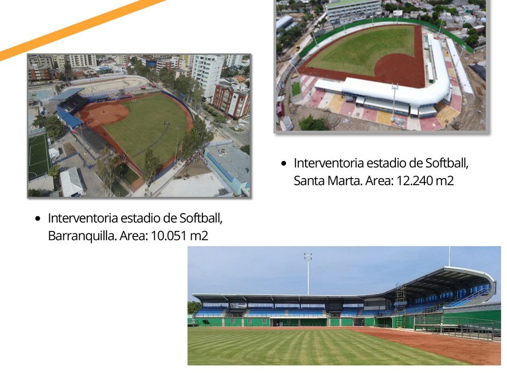 Interventoría estadios de softball, Santa Marta y Barranquilla